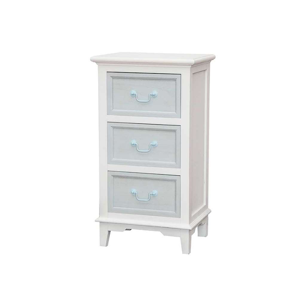 Kommode in Weiß Hellblau