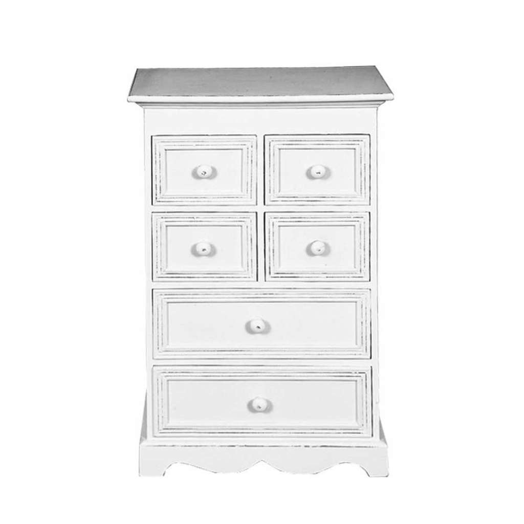 Schubladenkommode in Weiß Shabby Chic Style