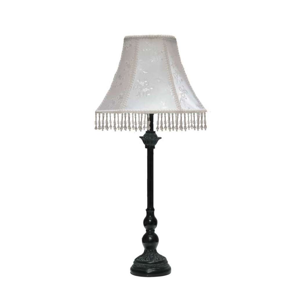 Lampe mit Fransen Schwarz Weiß