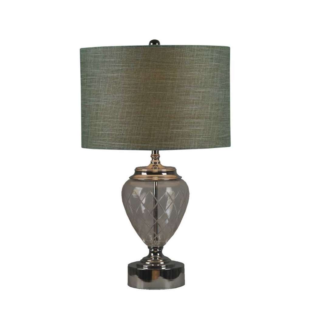 Tischlampe in Braun Glas