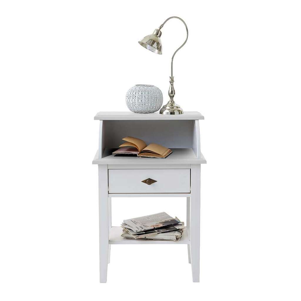 Kiefer Telefontisch in Weiß Landhausstil