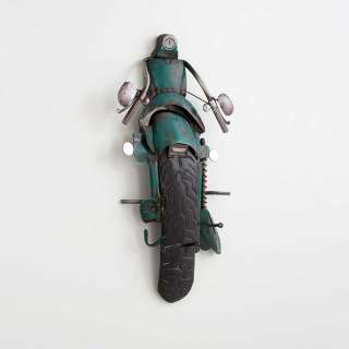 Wandgarderobe als Motorrad Grün Schwarz