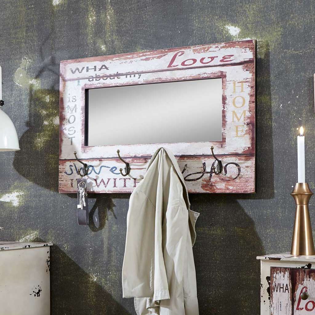 Spiegel Garderobe mit Haken modern