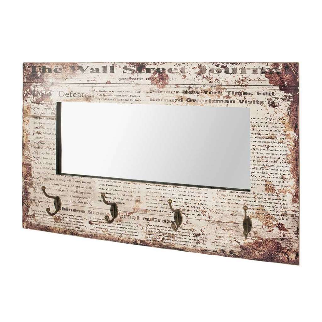 Spiegel Garderobe im Shabby Chic Design Haken