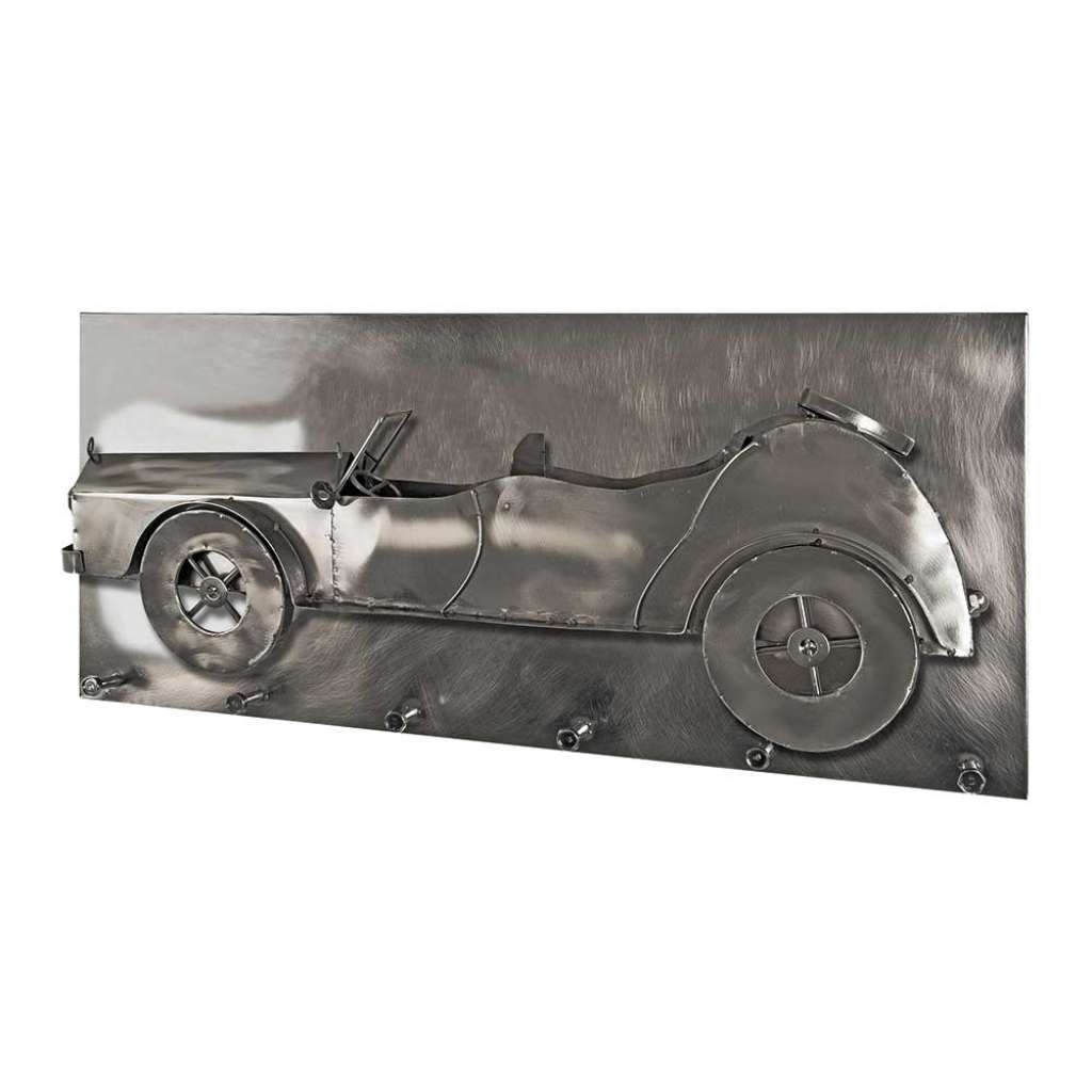 Metall Garderobe mit Oldtimer Motiv Haken