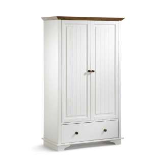 Kiefer Babyschrank in Weiß massiv