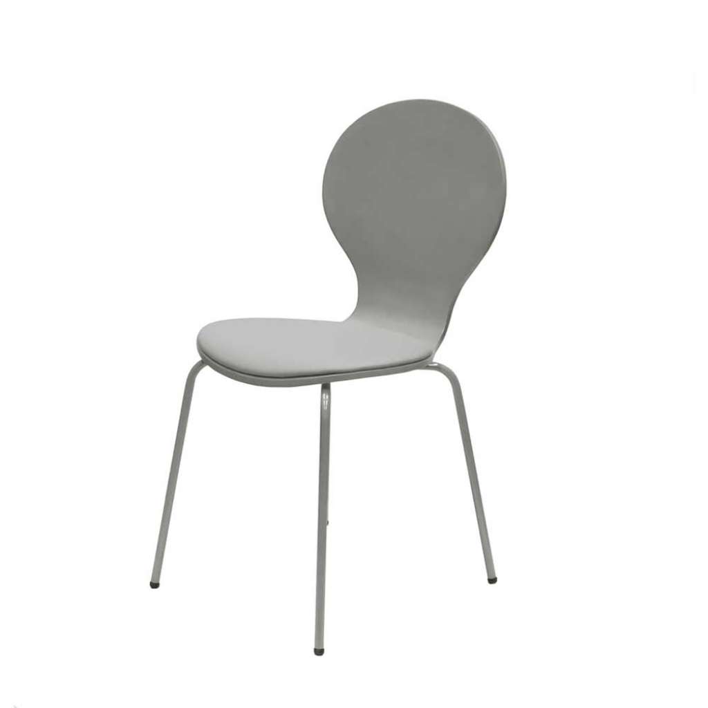 Konferenzstuhl in Grau gepolstert (4er Set)