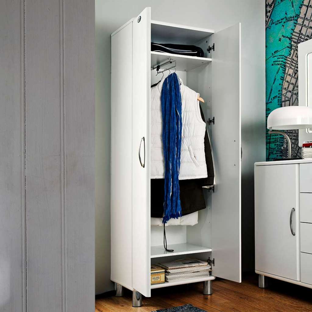 Dielenschrank in Weiß Retro