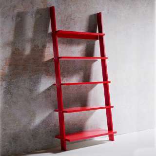 Regal in Rot Leiterform