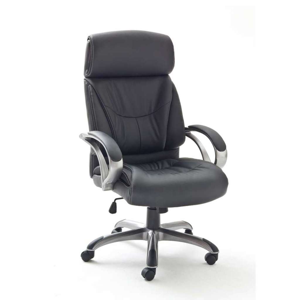 Chefsessel in Schwarz Armlehnen