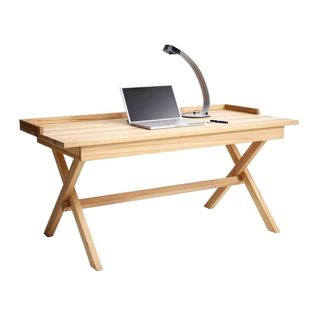 Computer Schreibtisch aus Kernbuche Massivholz 160 cm breit