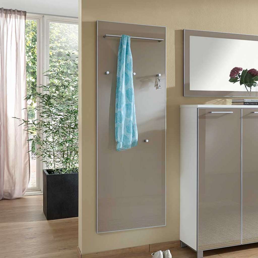 Hängegarderobe in Taupe Glas