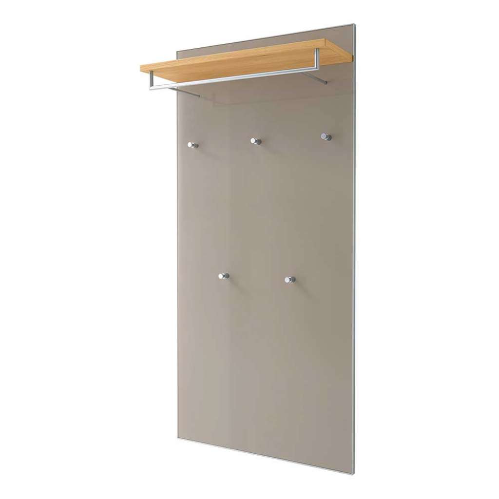Hängegarderobe in Taupe Glas beschichtet modern