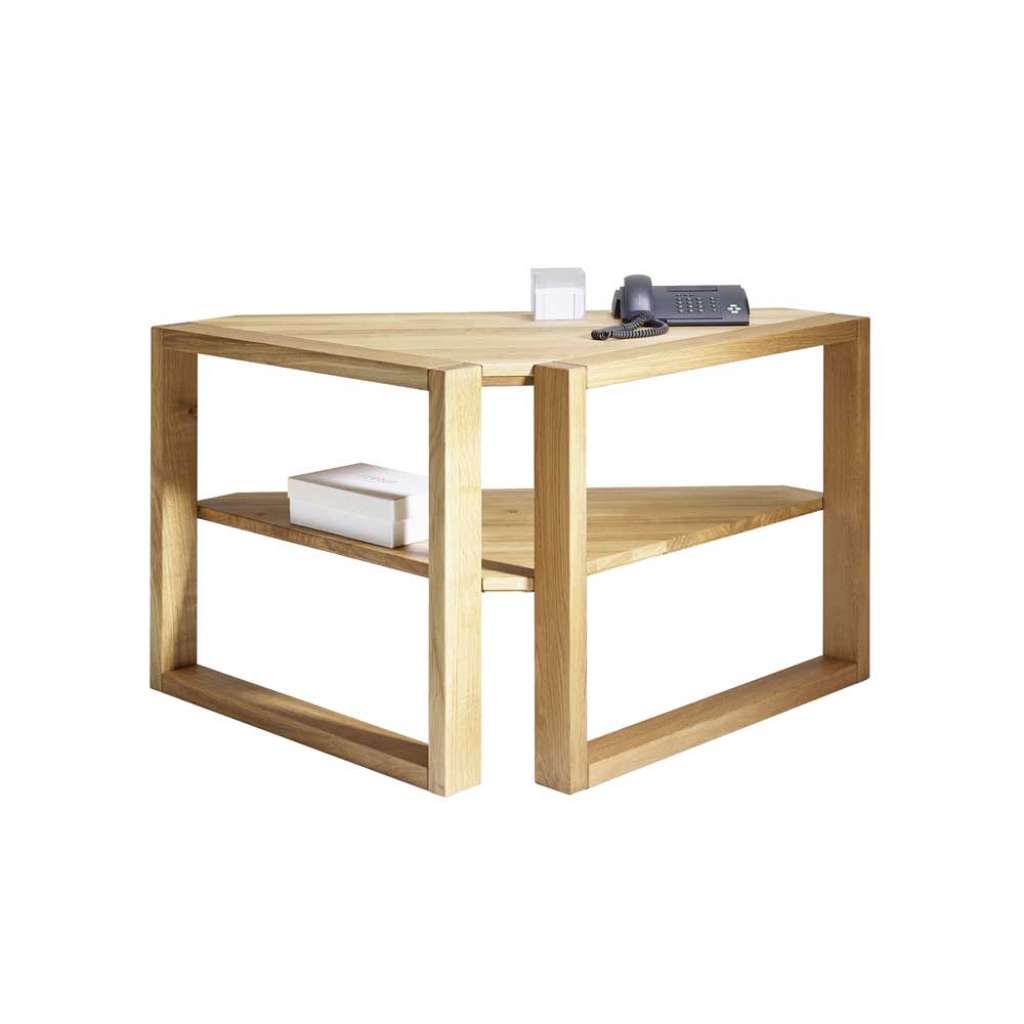 Eckbürotisch aus Wildeiche Massivholz geölt