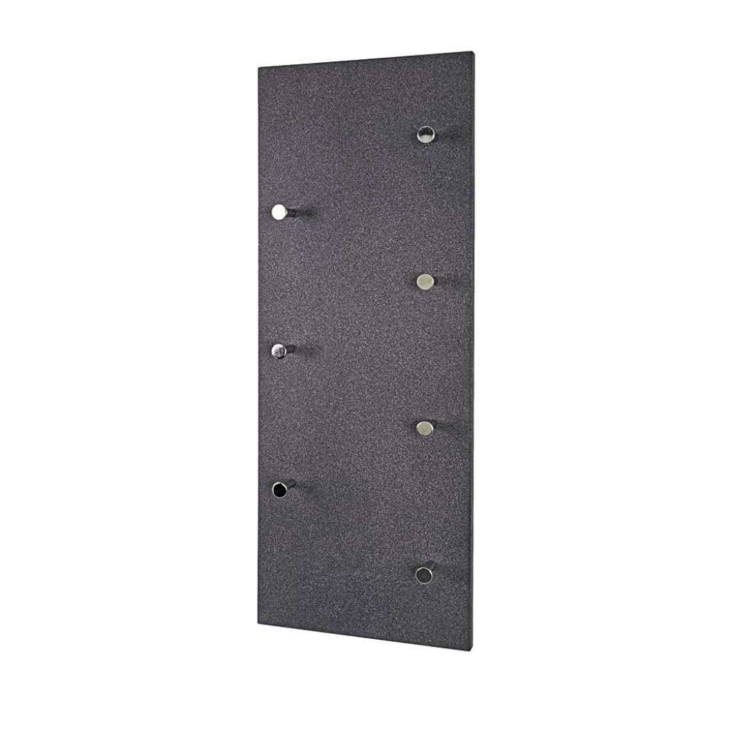 Hakengarderobe in Dunkelgrau 30 cm breit