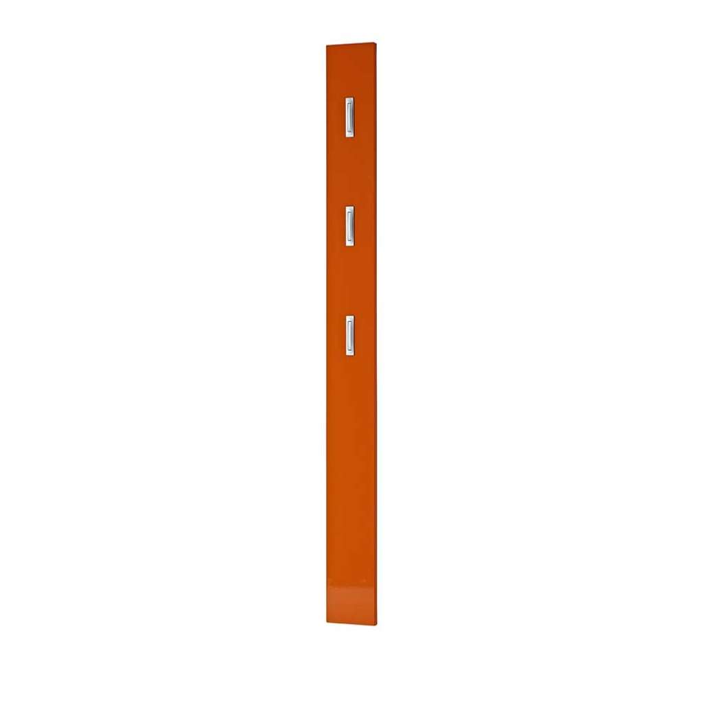 Wandpaneel Garderobe in Orange Hochglanz Klapphaken
