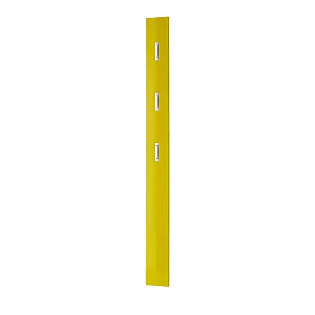Design Garderobe in Gelb Hochglanz Klapphaken