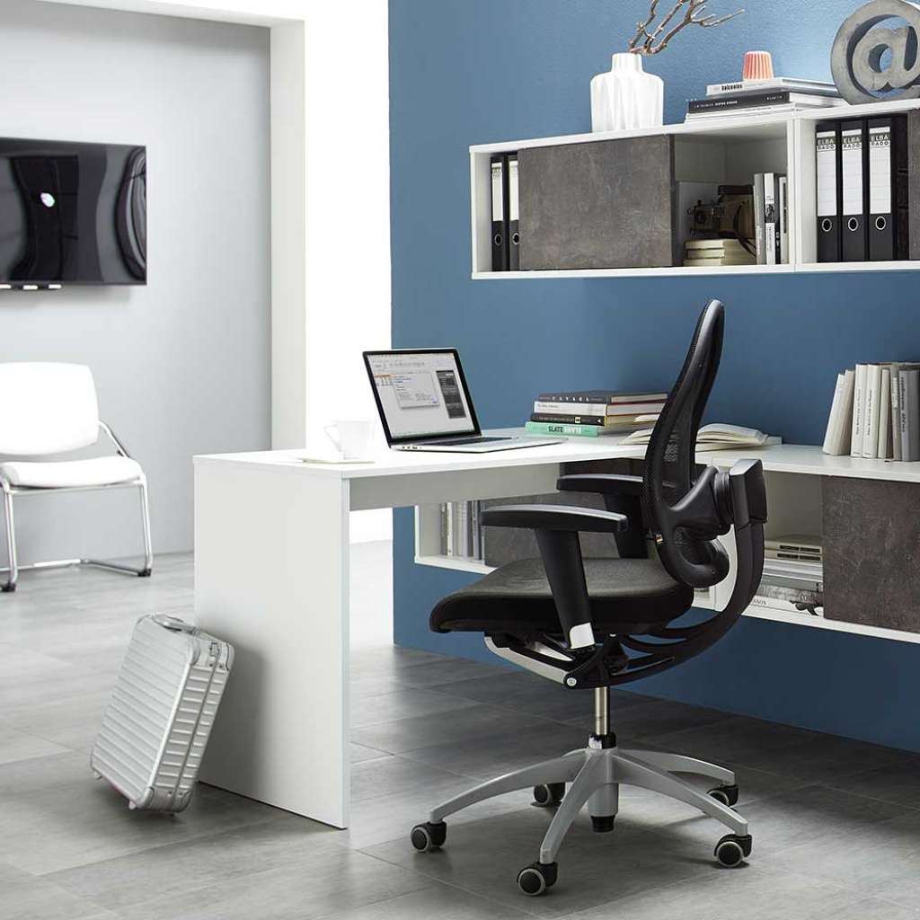 Bürotisch in Weiß 120 cm