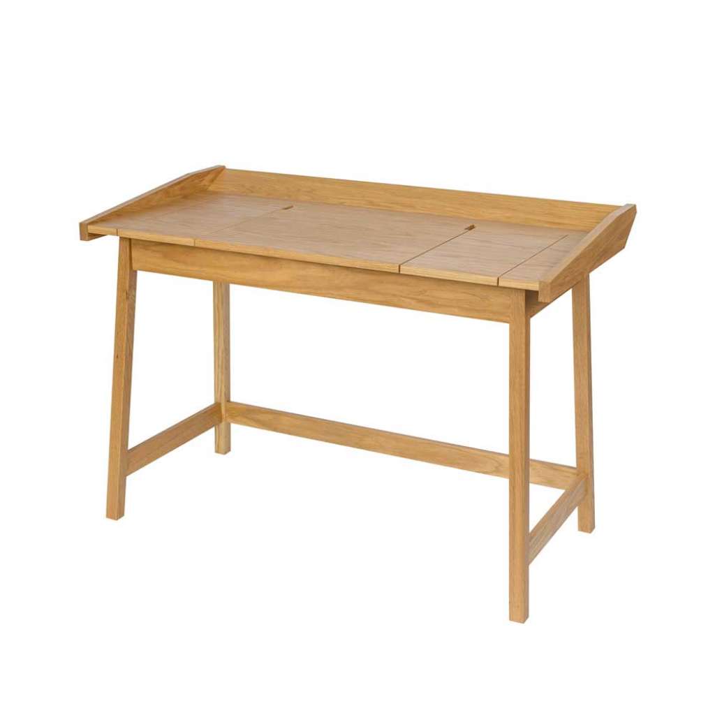 Bürotisch mit geteilter Platte Eiche furniert