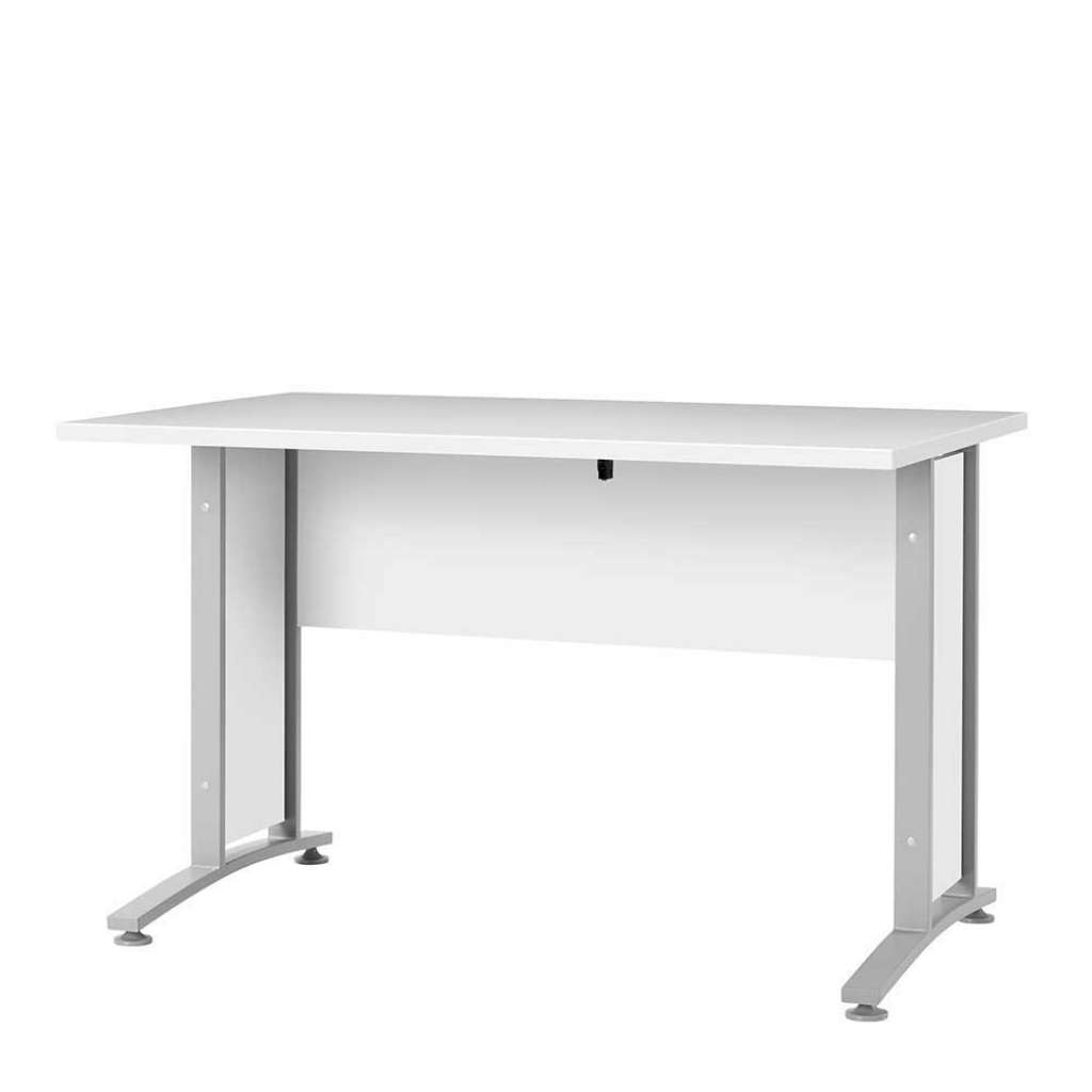 Bürotisch in Weiß mit Knieraumblende