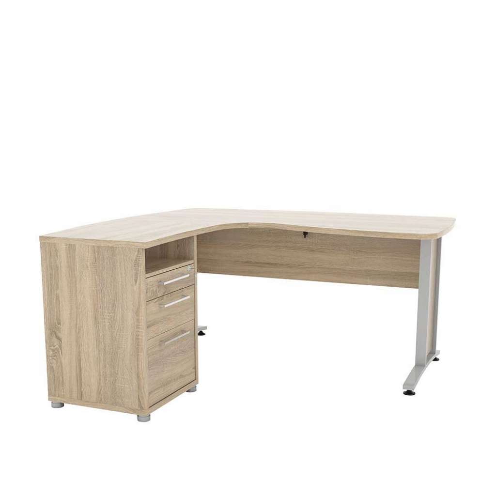 Büro Eckschreibtisch in Eiche Sonoma 160 cm