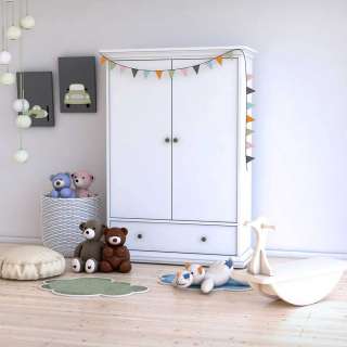 Kinderzimmer Kleiderschrank in Weiß 2 Türen