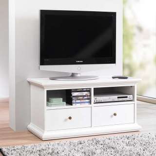 TV Lowboard im skandinavischen Landhausstil Weiß