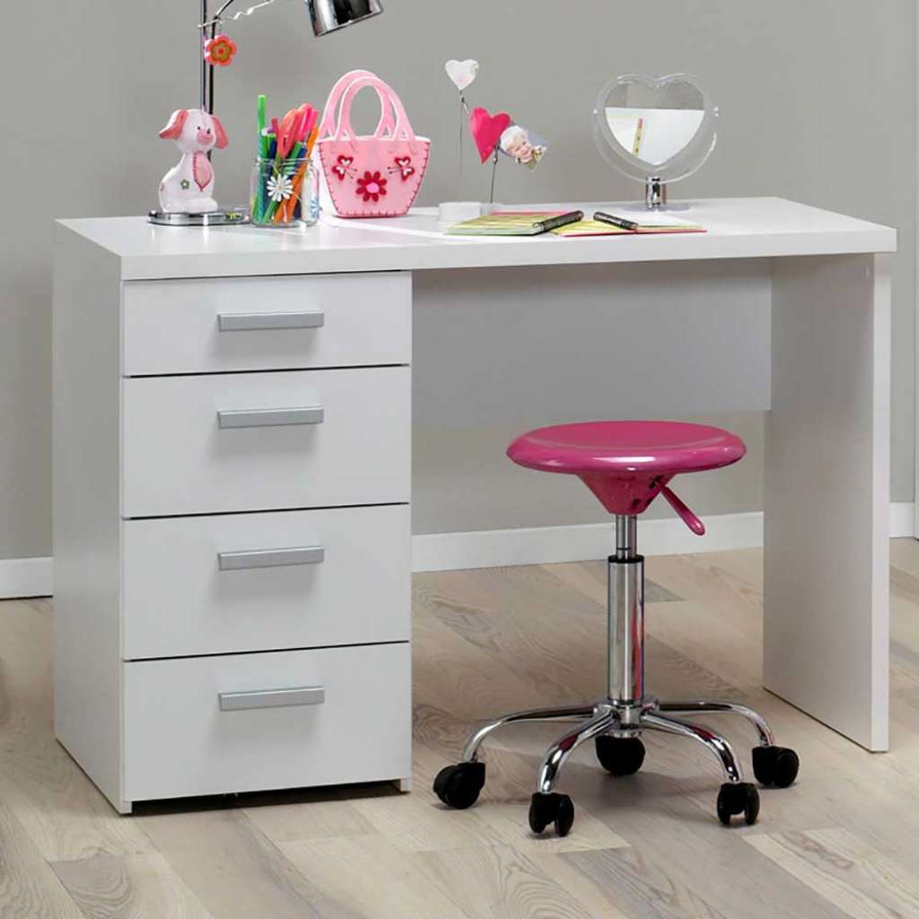 Kinderzimmer Schreibtisch in Weiß 110 cm breit