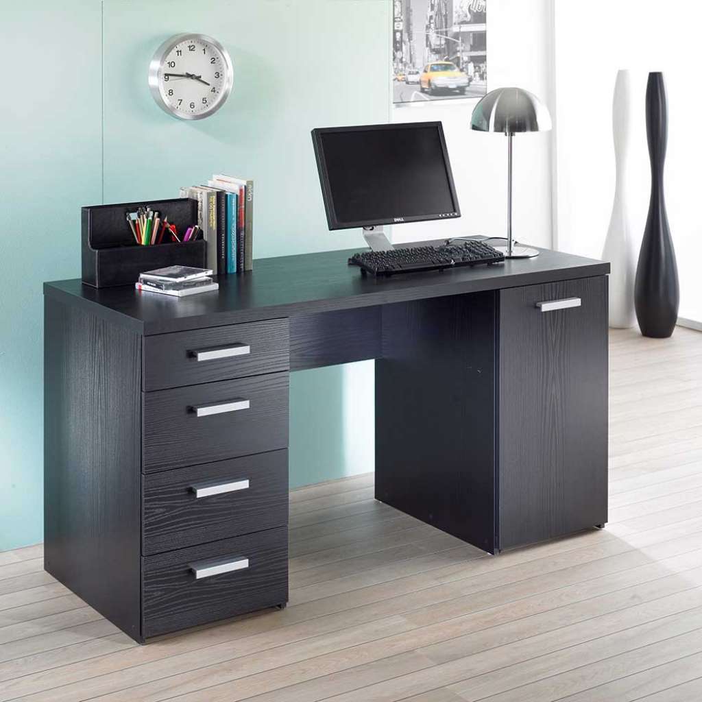 Schreibtisch in Schwarz Esche Büro