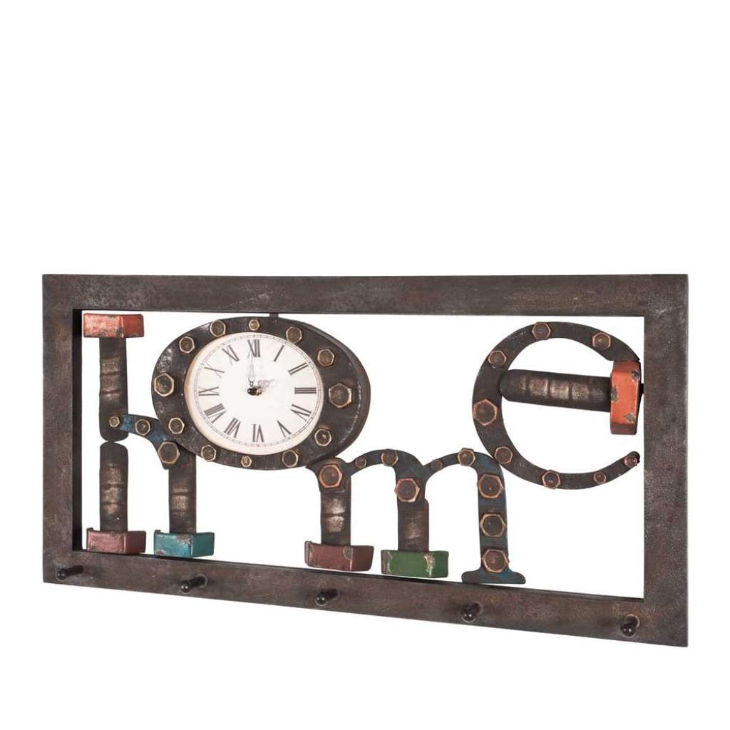 Industry Garderobe in Braun Uhr