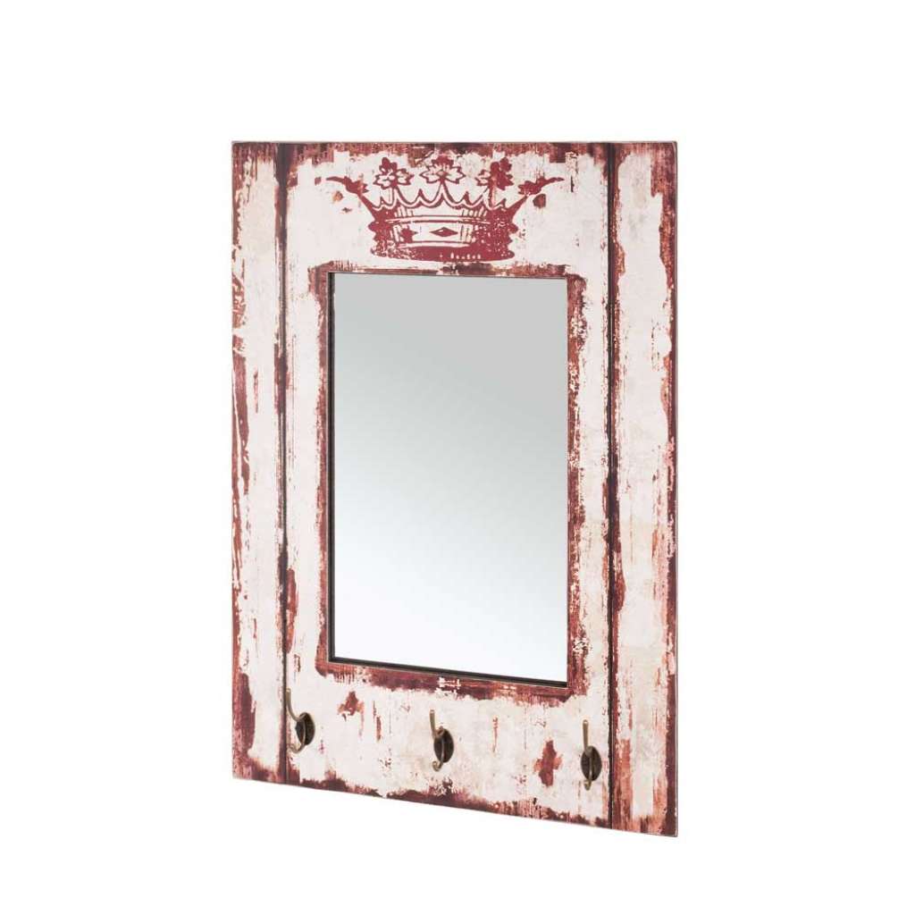 Shabby Garderobe in Weiß Braun Haken