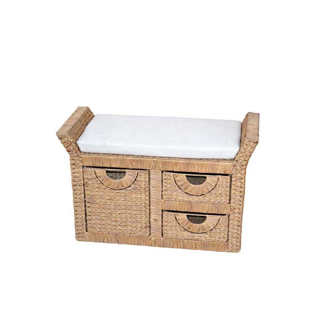 Sitzbank aus Geflecht Sitzkissen