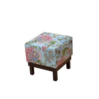 Polsterhocker mit Blumenmuster Stoff