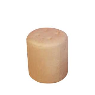 Sitzpouf in Creme Stoff