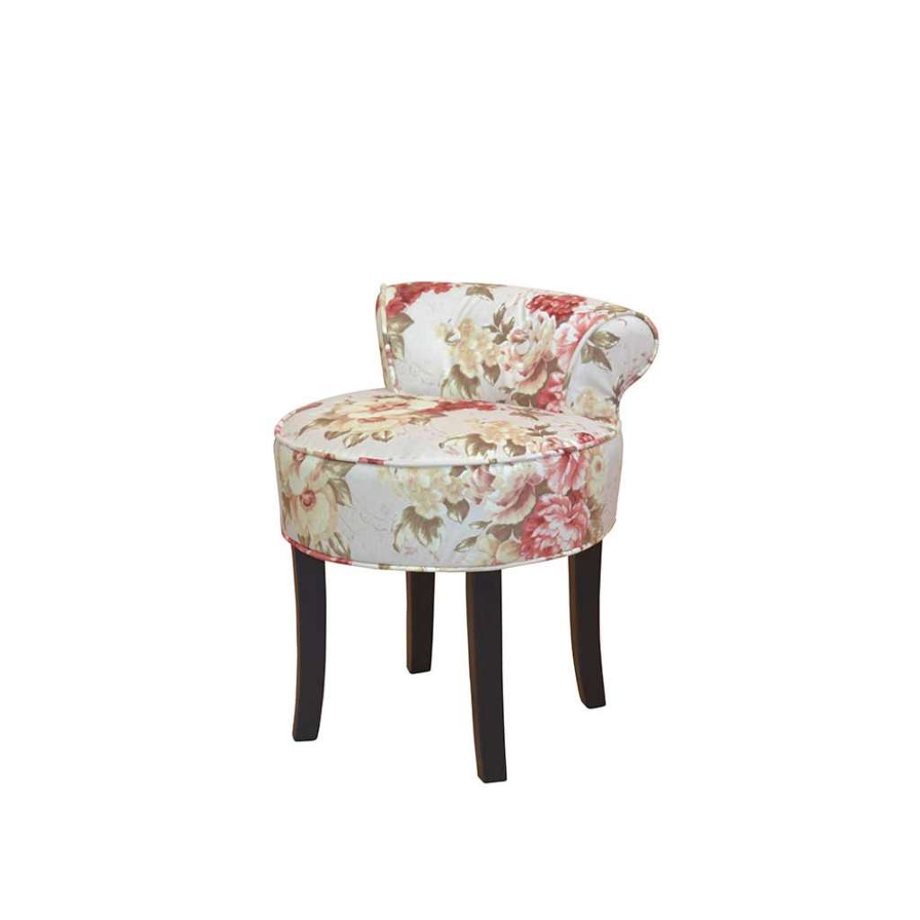 Polsterhocker mit Rosen Motiv Lehne