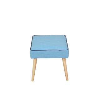 Sitzhocker in Blau Birke massiv