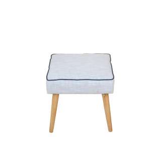 Polsterhocker in Beige Stoff