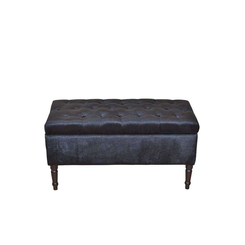 Sitzhocker in Schwarz aufklappbar