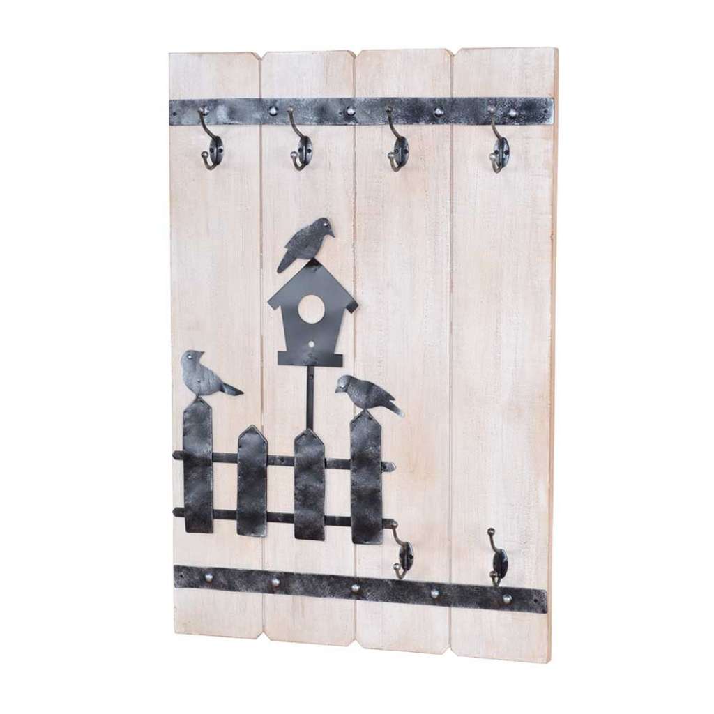 Hängegarderobe im Landhausstil Weiß gewischt