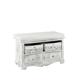 Flurbank im Shabby Chic Design mit Körben