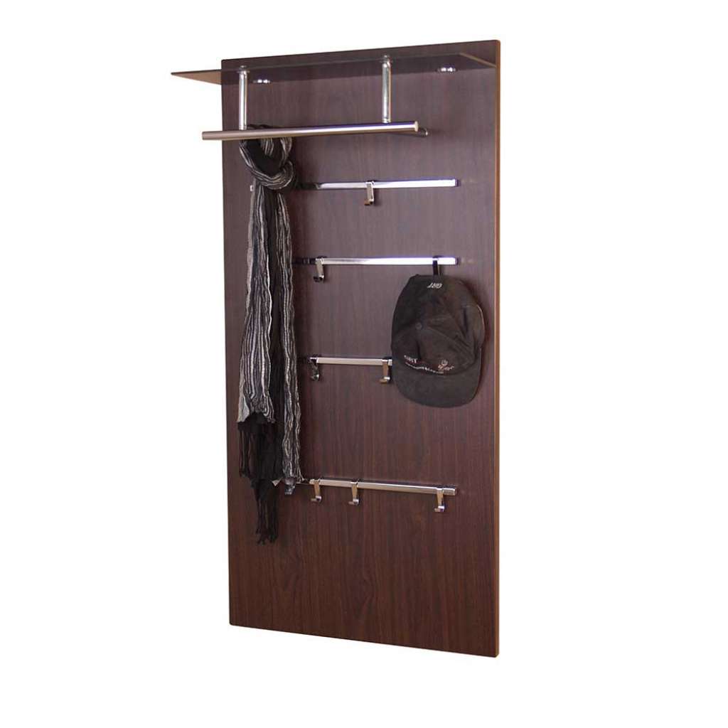 Wandgarderobe in Wenge Braun Haken