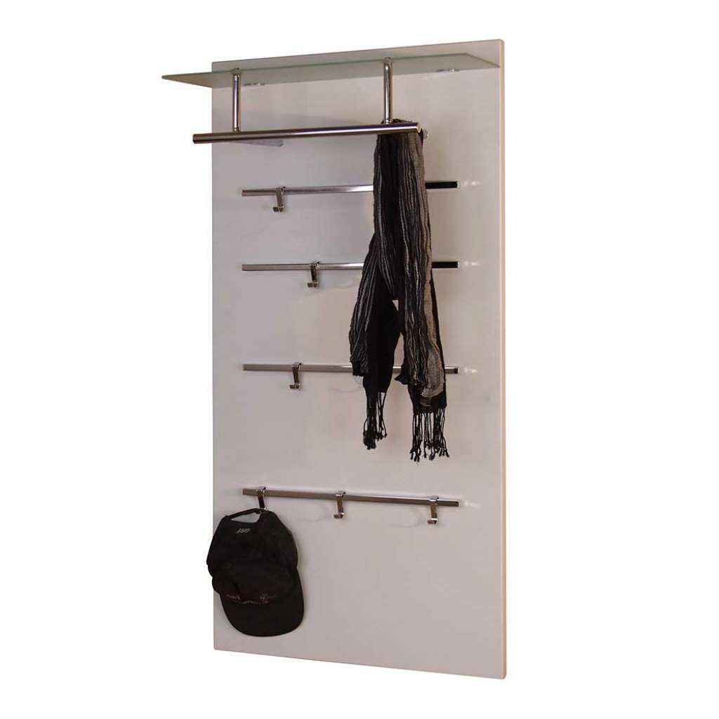 Hängende Garderobe in Weiß Haken