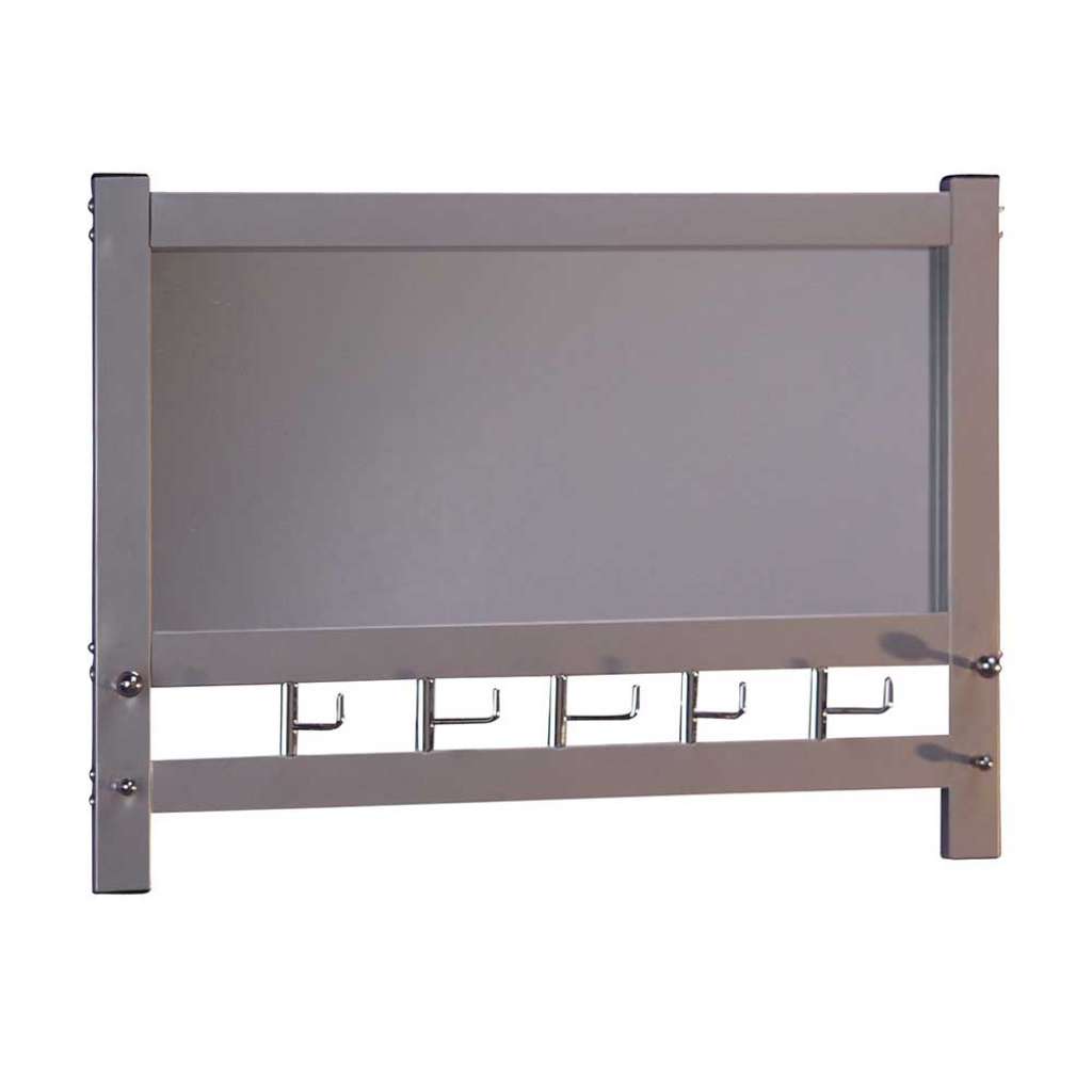 Spiegel Garderobe aus Metall Alufarben