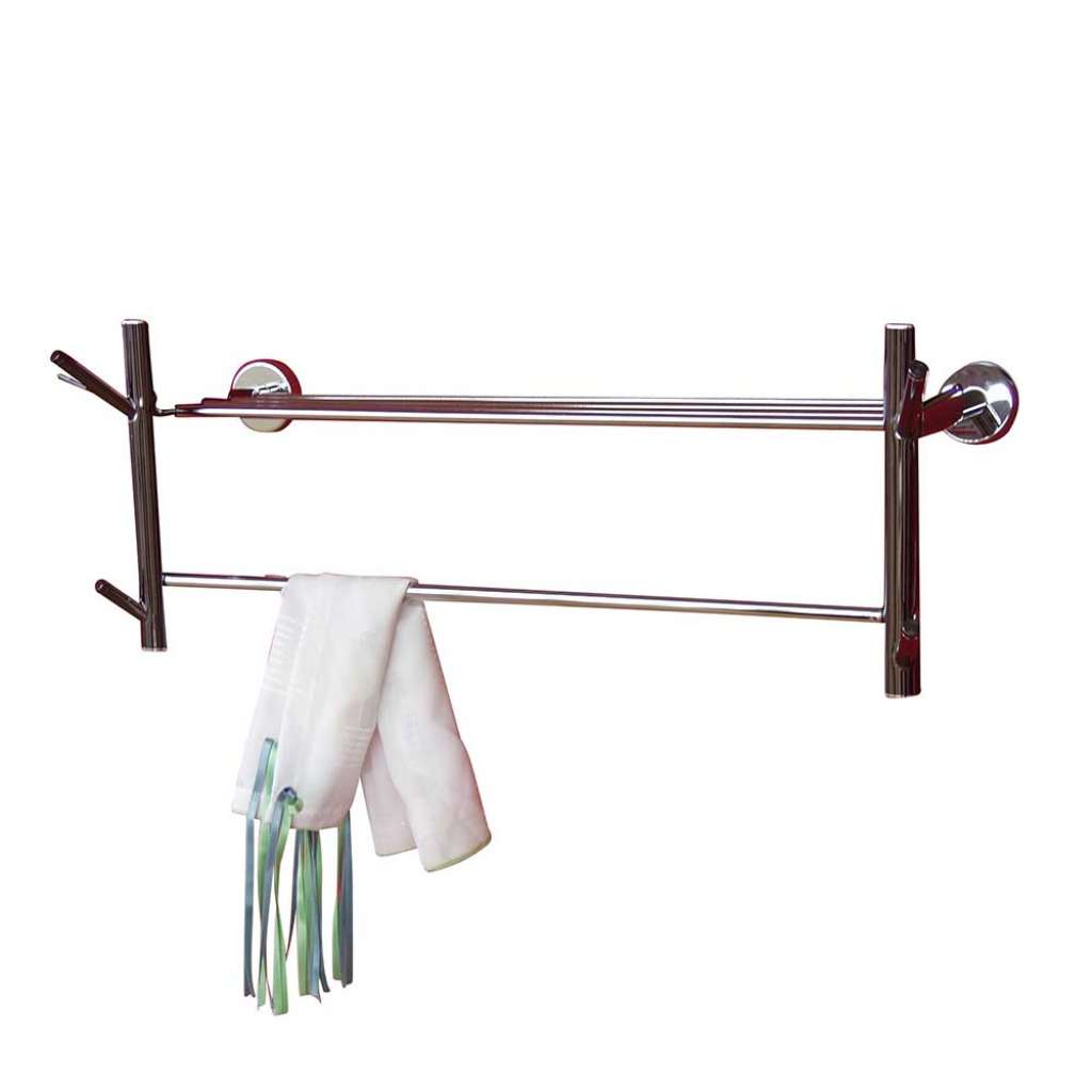Hängegarderobe aus Metall verchromt modern