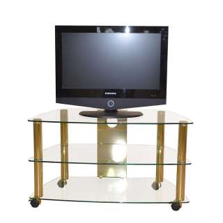 TV Wagen aus Glas Messing