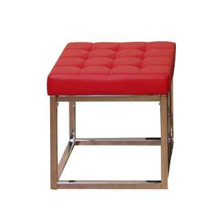 Polsterhocker in Rot Retro Style