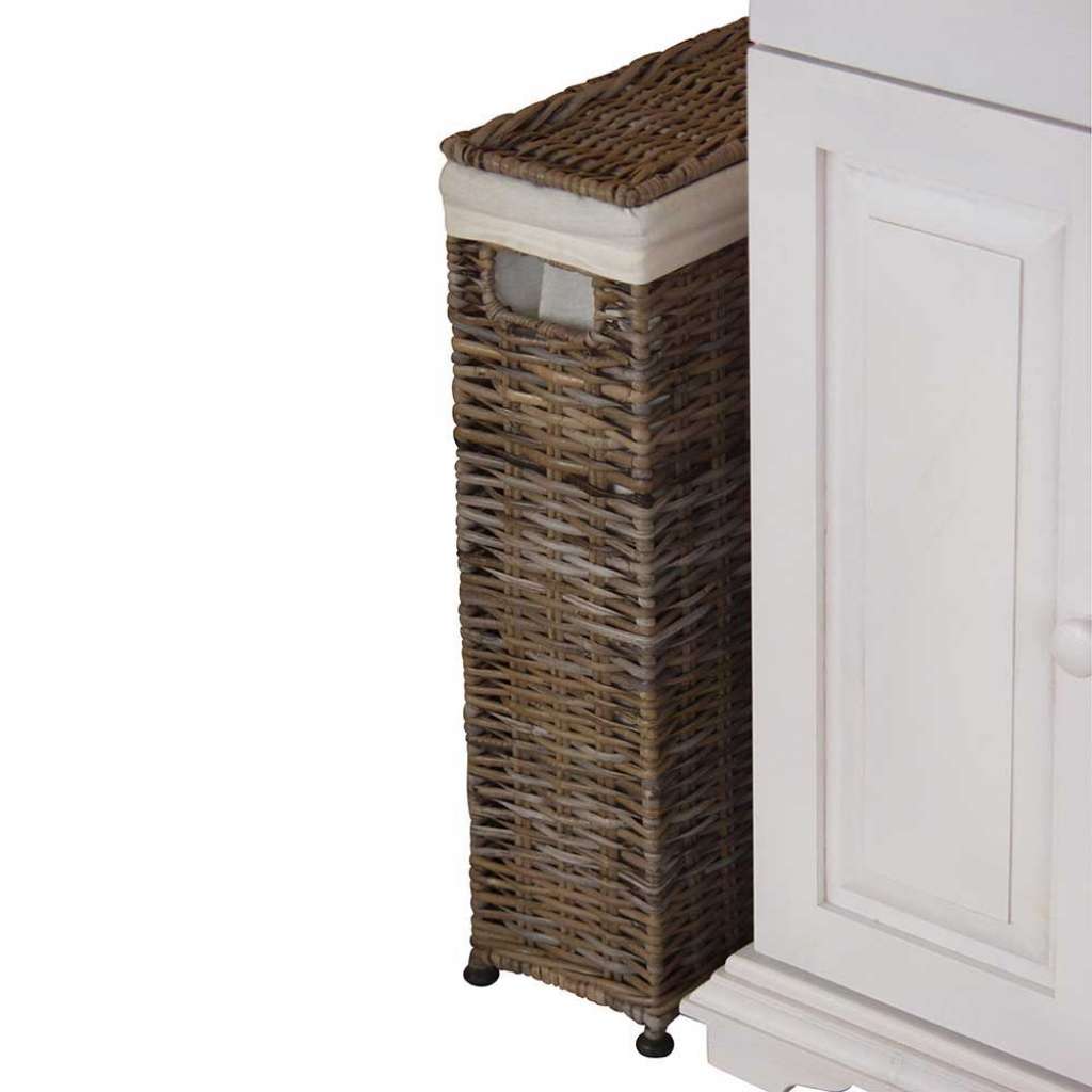 Wäschekorb mit Deckel zum Aufklappen Rattan