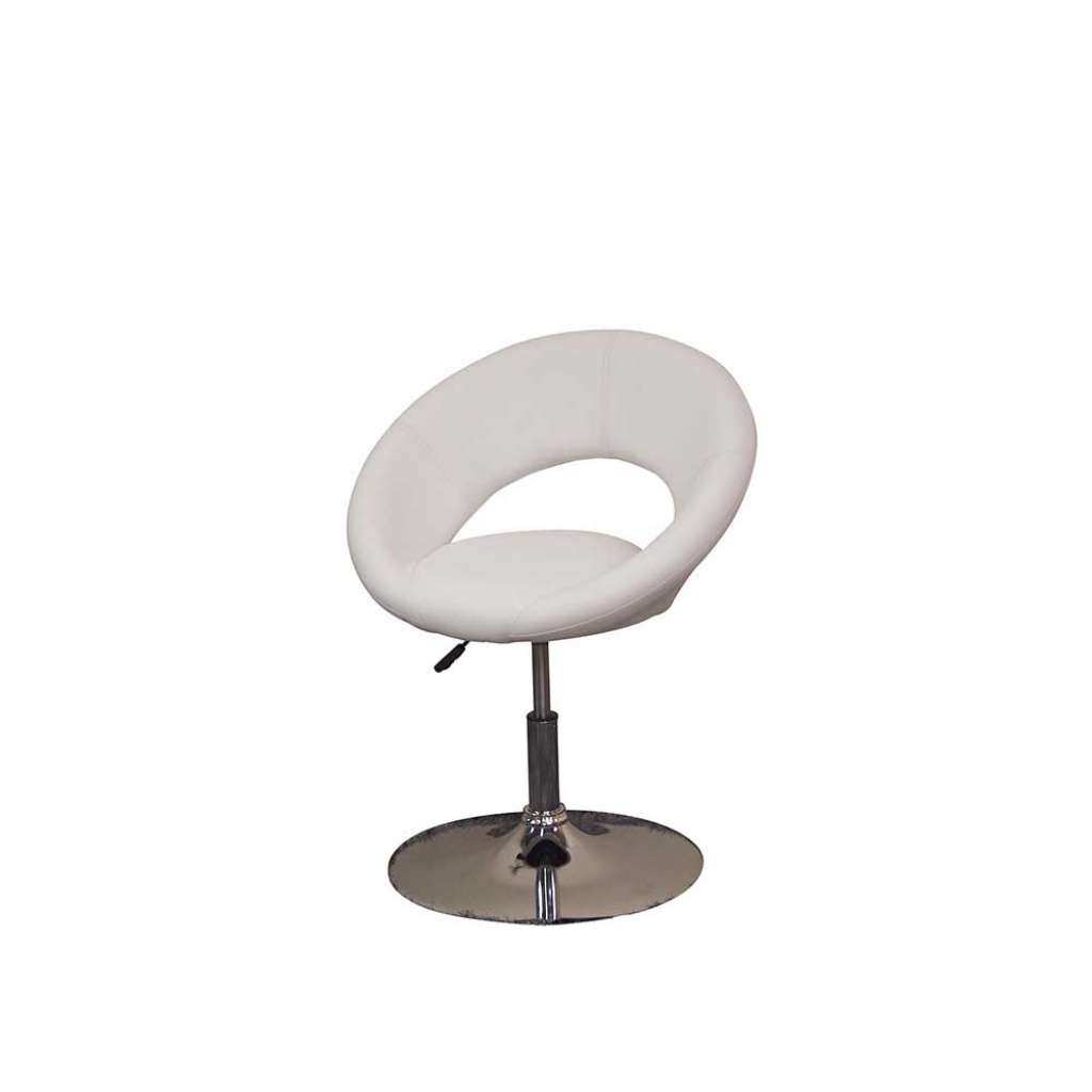 Cocktailsessel in Weiß höhenverstellbar und drehbar
