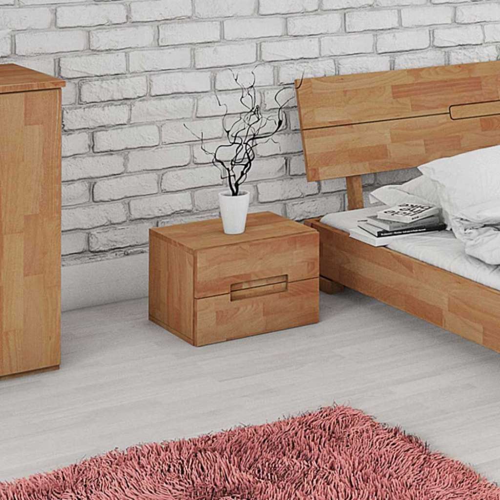 Nachtkommode aus Buche Massivholz 40 cm breit