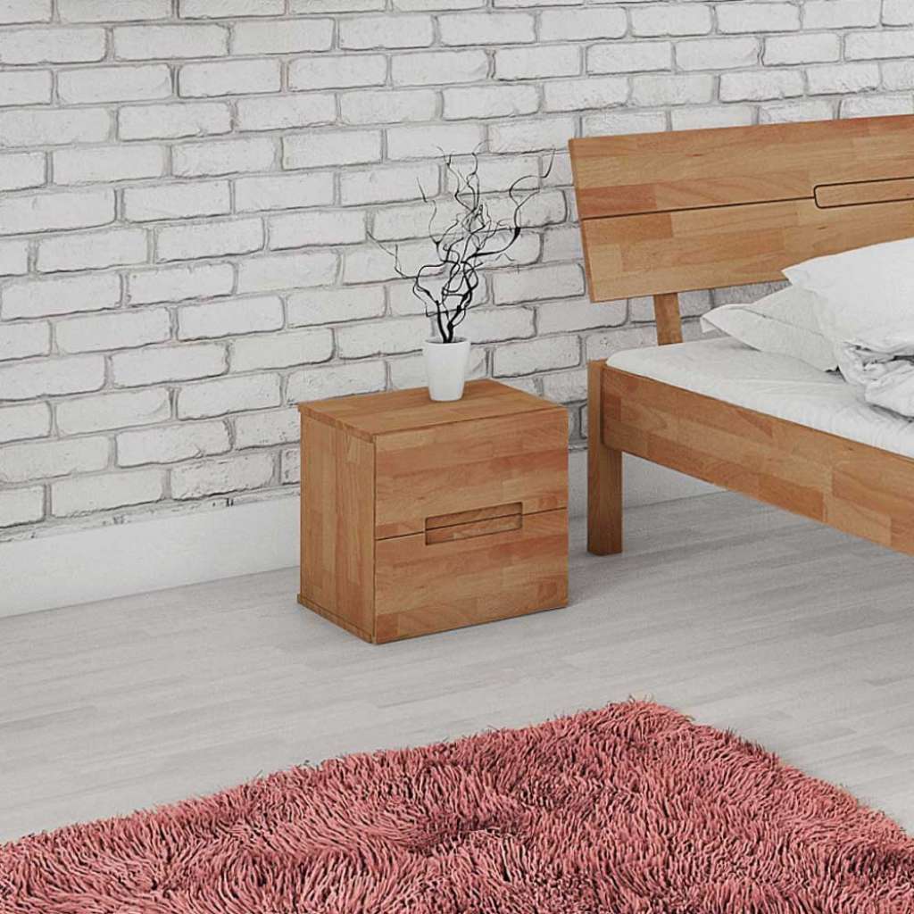 Nachttisch aus Buche Massivholz 40 cm breit